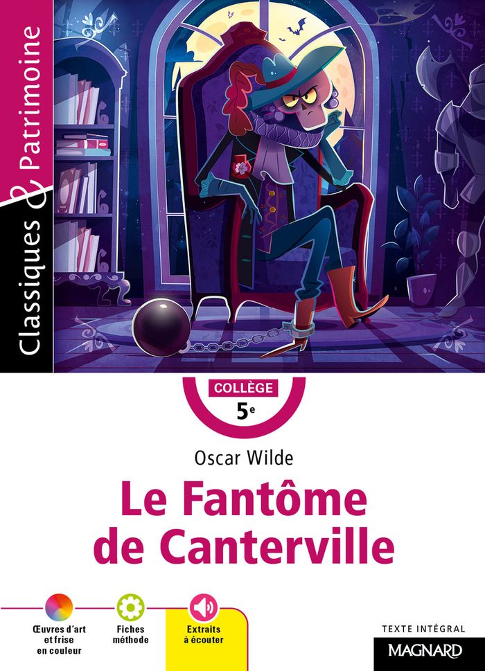 Couverture du livre « Le fantôme de Canterville » de Oscar Wilde, librairie Les Contes Infusés à Corte