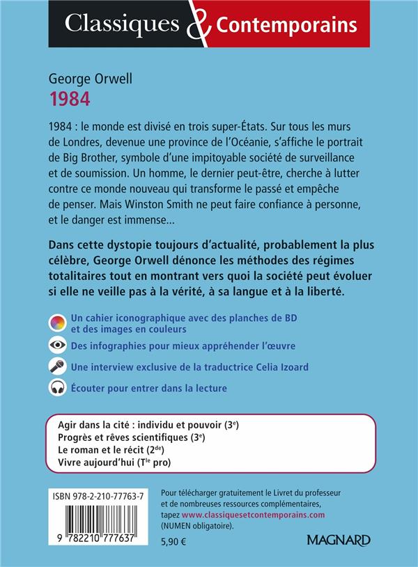Quatrième de couverture de « 1984 : mille neuf cent quatre-vingt-quatre »