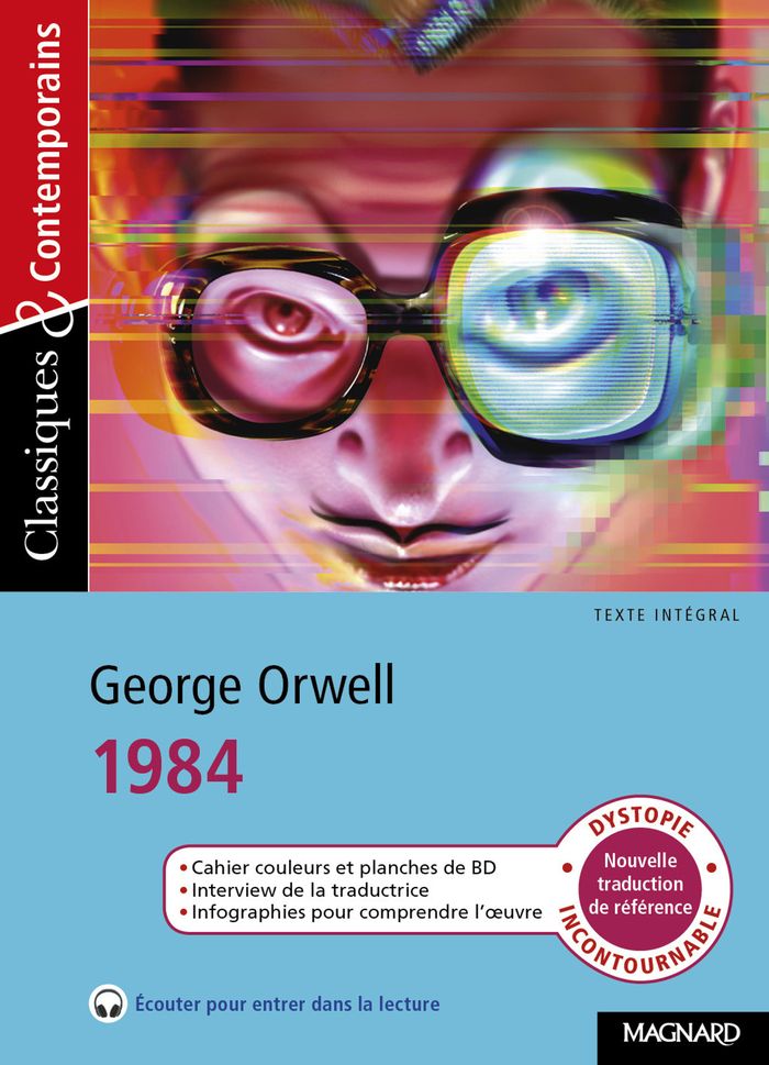 Couverture du livre « 1984 : mille neuf cent quatre-vingt-quatre » de George Orwell, librairie Les Contes Infusés à Corte