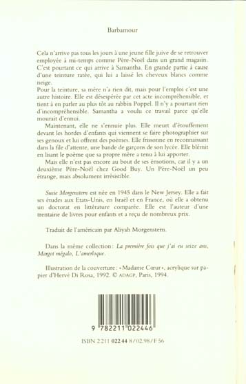 Quatrième de couverture de « BARBAMOUR »