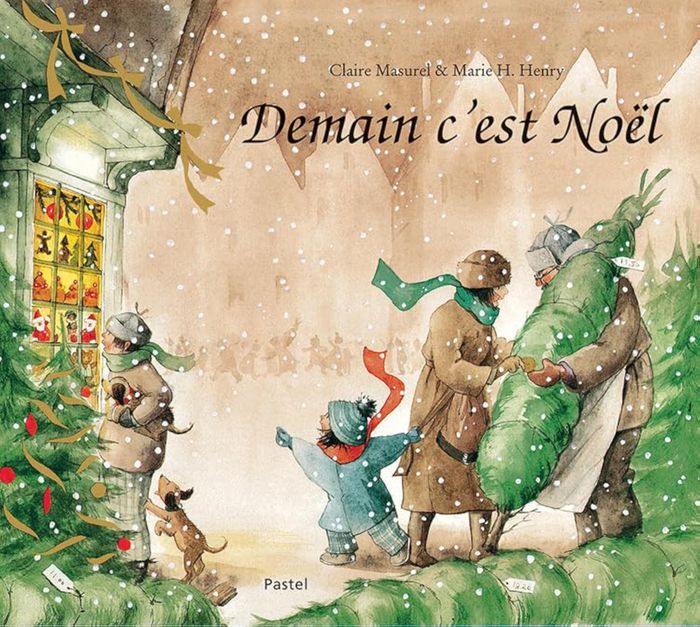 Couverture du livre « DEMAIN C'EST NOEL » de Henry/masurel, librairie Les Contes Infusés à Corte