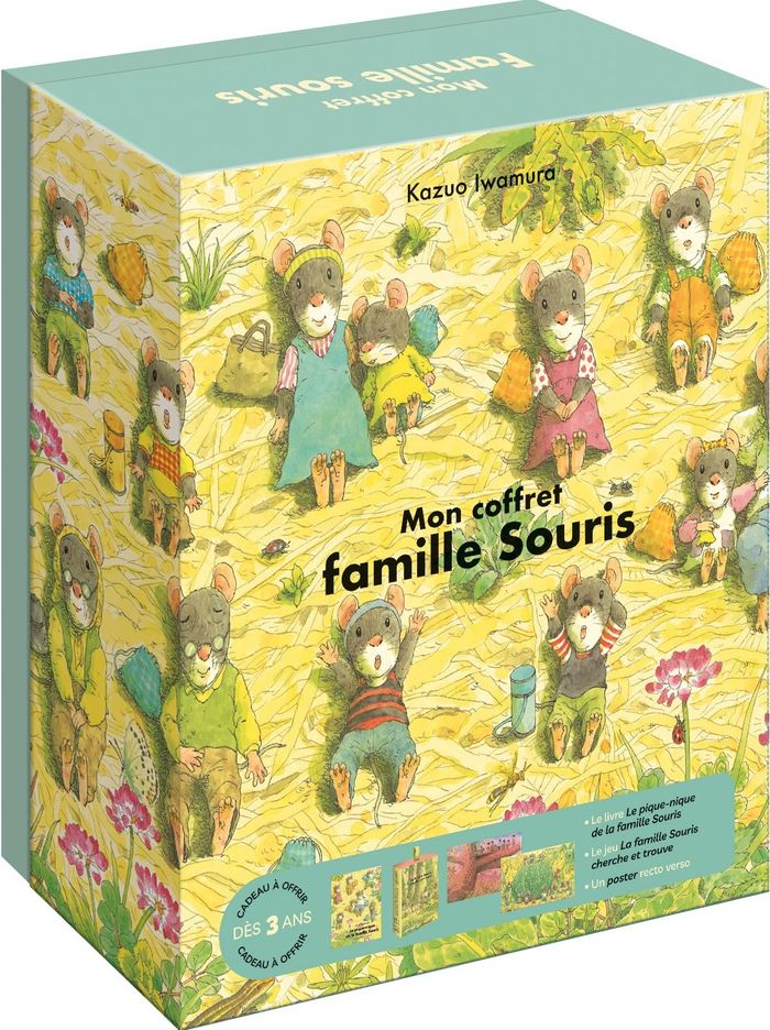Couverture du livre « LE PIQUE-NIQUE DE LA FAMILLE SOURIS » de Kazuo Iwamura, librairie Les Contes Infusés à Corte