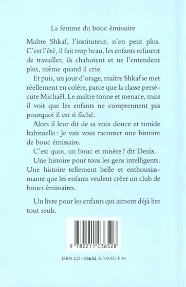 Quatrième de couverture de « FEMME DU BOUC EMISSAIRE (LA) »