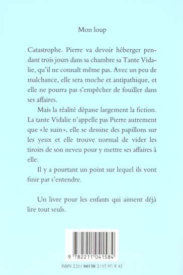 Quatrième de couverture de « MON LOUP »