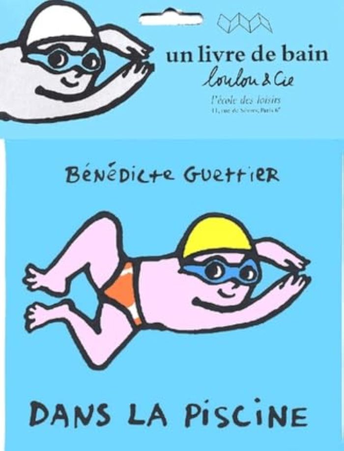 Couverture du livre « DANS LA PISCINE » de Benedicte Guettier, librairie Les Contes Infusés à Corte