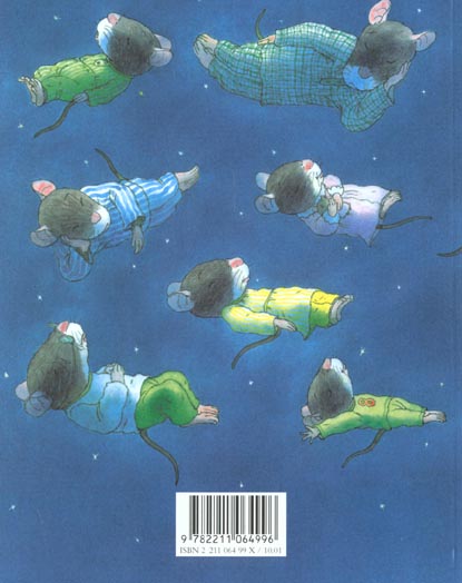 Quatrième de couverture de « LA FAMILLE SOURIS SE COUCHE »