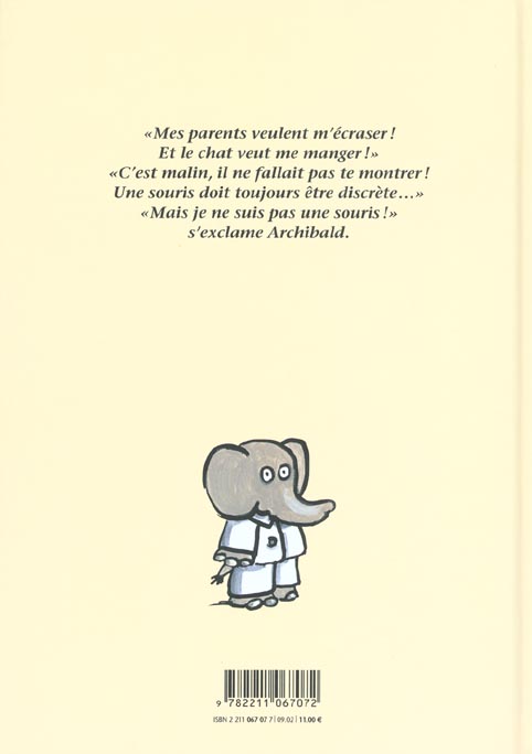 Quatrième de couverture de « JE NE SUIS PAS UNE SOURIS »
