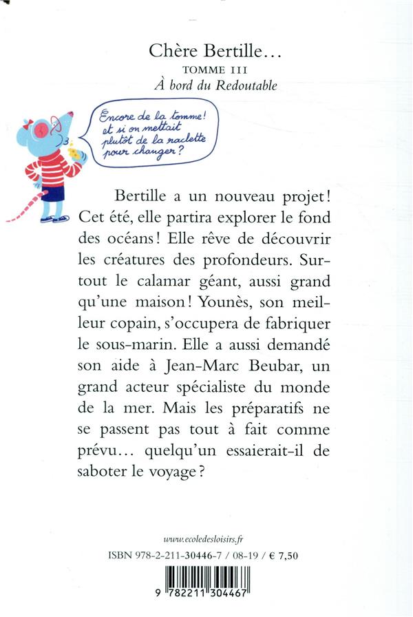 Quatrième de couverture de « Chère Bertille à bord du "Redoutable" »