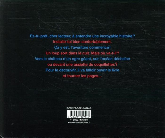 Quatrième de couverture de « Un loup sort dans la nuit »