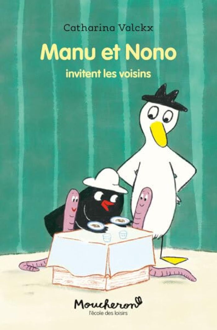 Couverture du livre « Manu et Nono invitent les voisins », librairie Les Contes Infusés à Corte