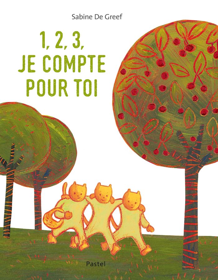 Couverture du livre « 1, 2, 3, je compte pour toi » de Sabine De Greef, librairie Les Contes Infusés à Corte