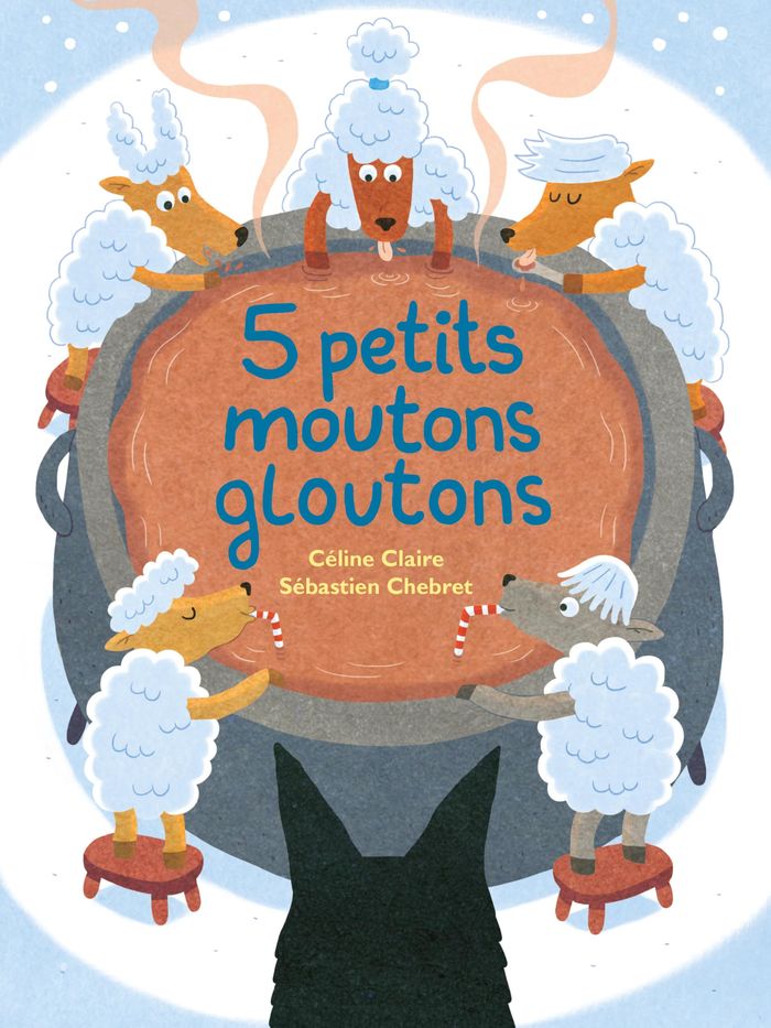 Couverture du livre « 5 petits moutons gloutons », librairie Les Contes Infusés à Corte