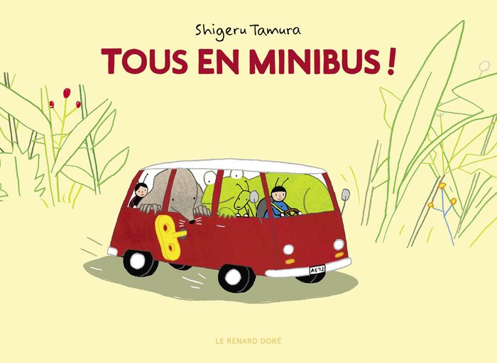 Couverture du livre « Tous en minibus ! » de Shigeru Tamura, librairie Les Contes Infusés à Corte