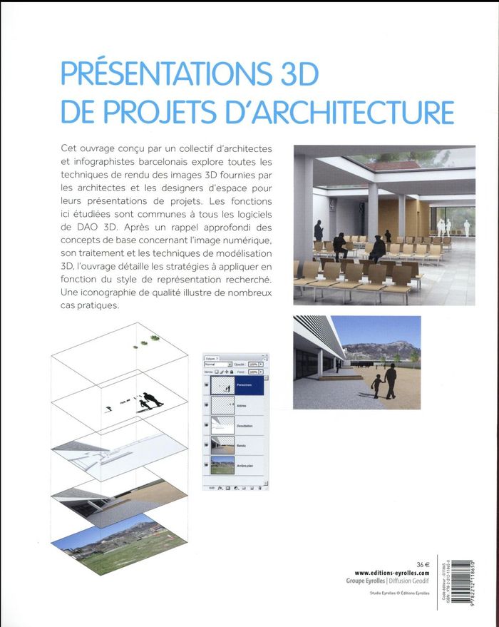 Quatrième de couverture de « PRESENTATIONS 3D DE PROJETS D'ARCHITECTURE »