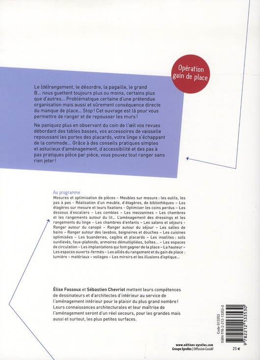 Quatrième de couverture de « LE GRAND LIVRE DU RANGEMENT »