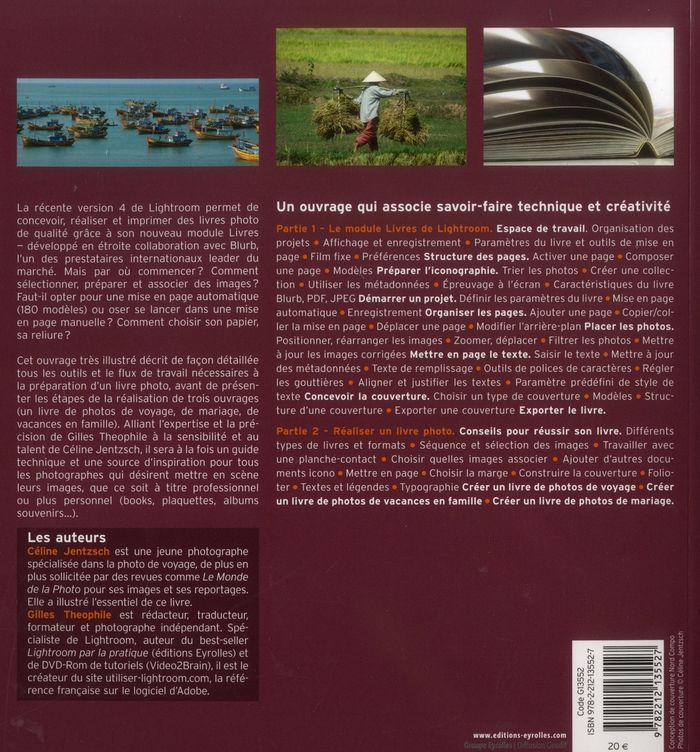 Quatrième de couverture de « CREEZ VOS LIVRES PHOTO AVEC LIGHTROOM »