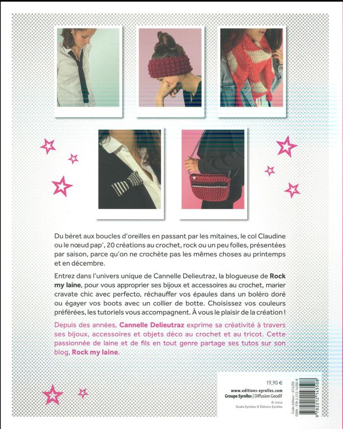 Quatrième de couverture de « ROCK MY LAINE - BIJOUX ET ACCESSOIRES AU CROCHET »