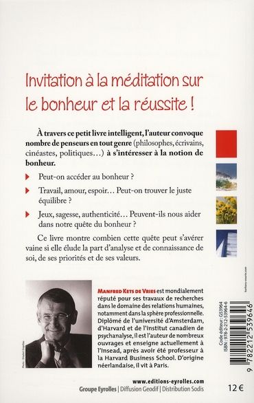 Quatrième de couverture de « L'EQUATION DU BONHEUR »