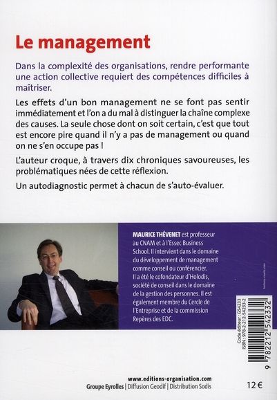 Quatrième de couverture de « LE MANAGEMENT - POURQUOI J'ECHOUE ? »