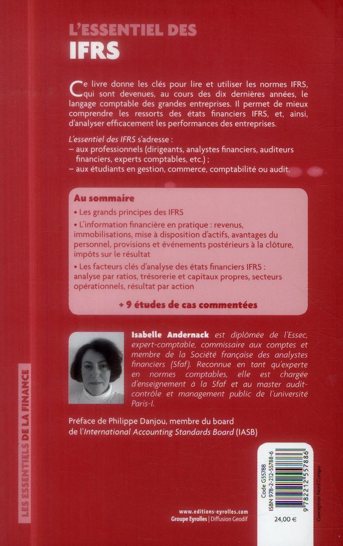 Quatrième de couverture de « L'ESSENTIEL DES IFRS »