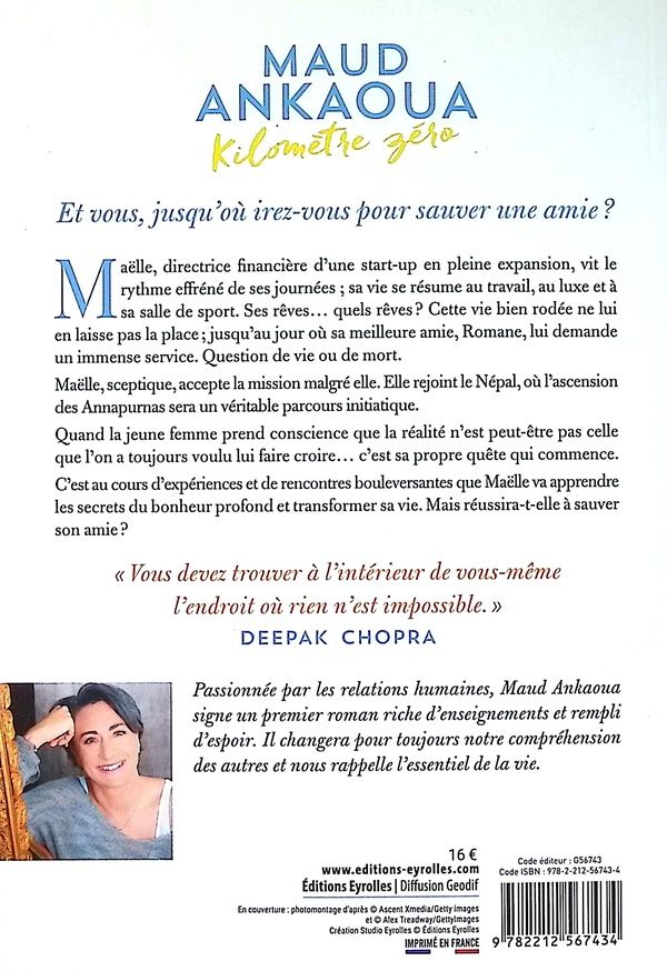 Quatrième de couverture de « Kilomètre zéro : le chemin du bonheur »
