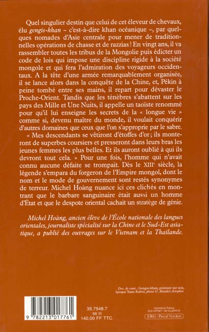 Quatrième de couverture de « GENGIS-KHAN »
