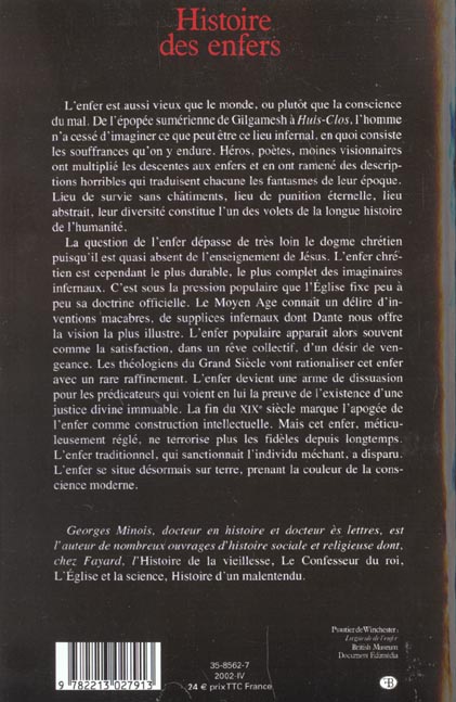 Quatrième de couverture de « HISTOIRE DES ENFERS »