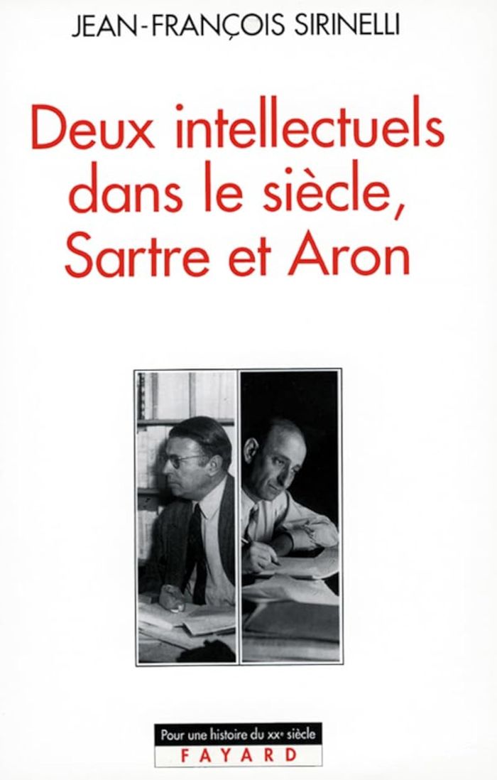 Couverture du livre « DEUX INTELLECTUELS DANS LE SIECLE, SARTRE ET ARON » de J-F. Sirinelli, librairie Les Contes Infusés à Corte