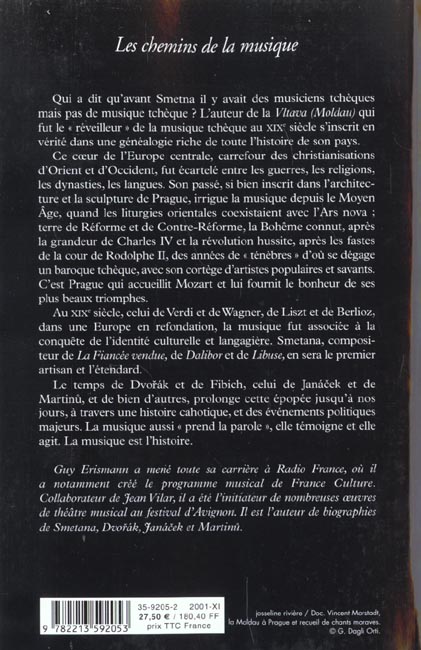 Quatrième de couverture de « LA MUSIQUE DANS LES PAYS TCHEQUES »
