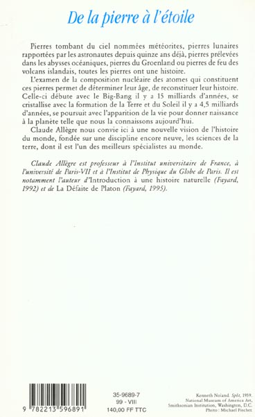Quatrième de couverture de « DE LA PIERRE A L'ETOILE »
