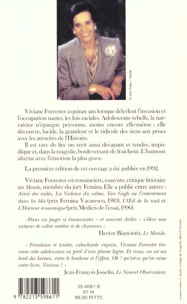 Quatrième de couverture de « CE SOIR, APRES LA GUERRE »