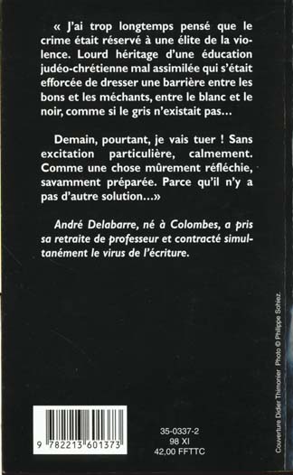 Quatrième de couverture de « DU SANG SUR LES ROSES - PRIX DU QUAI DES ORFEVRES 1999 »