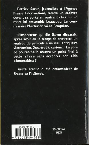 Quatrième de couverture de « PIERRES DE SANG - PRIX DU QUAI DES ORFEVRES 2000 »