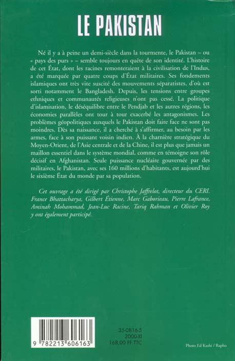 Quatrième de couverture de « LE PAKISTAN »