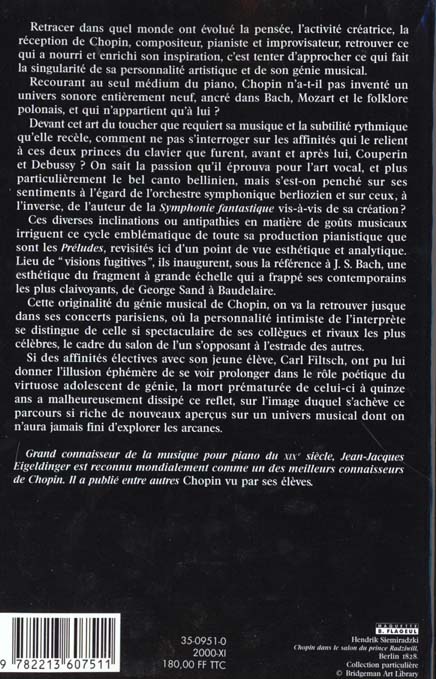 Quatrième de couverture de « L'UNIVERS MUSICAL DE CHOPIN »