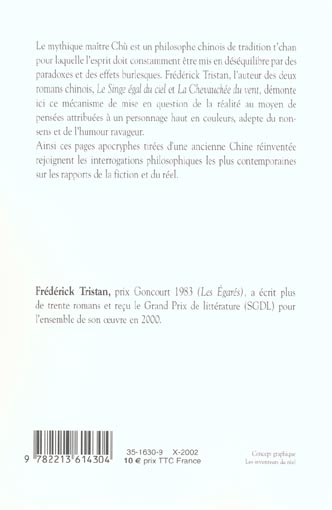 Quatrième de couverture de « LES SUCCULENTES PAROLES DE MAITRE CHU »