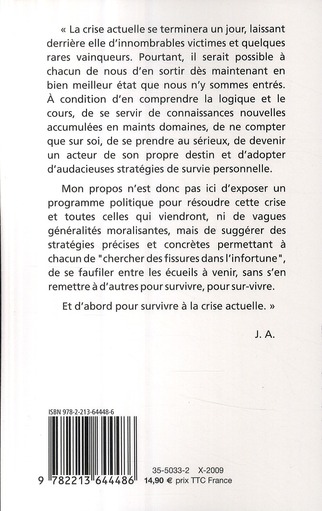 Quatrième de couverture de « Survivre aux crises »