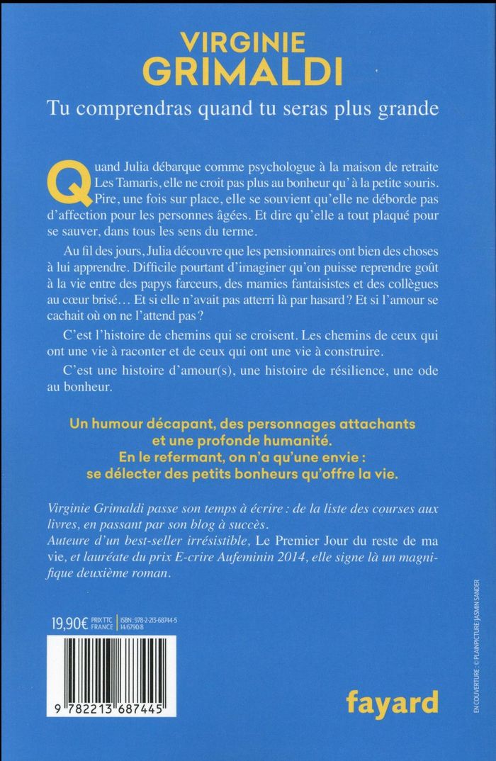 Quatrième de couverture de « Tu comprendras quand tu seras plus grande »