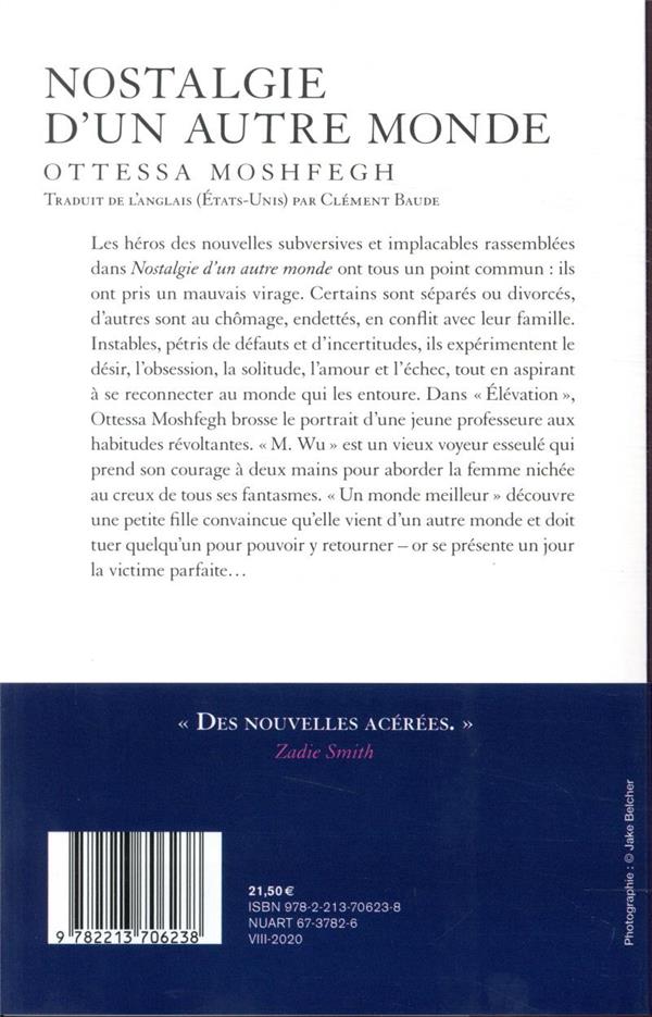 Quatrième de couverture de « Nostalgie d'un autre monde : nouvelles »