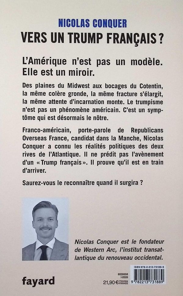 Quatrième de couverture de « Vers un Trump français ? : colères françaises, miroir américain »