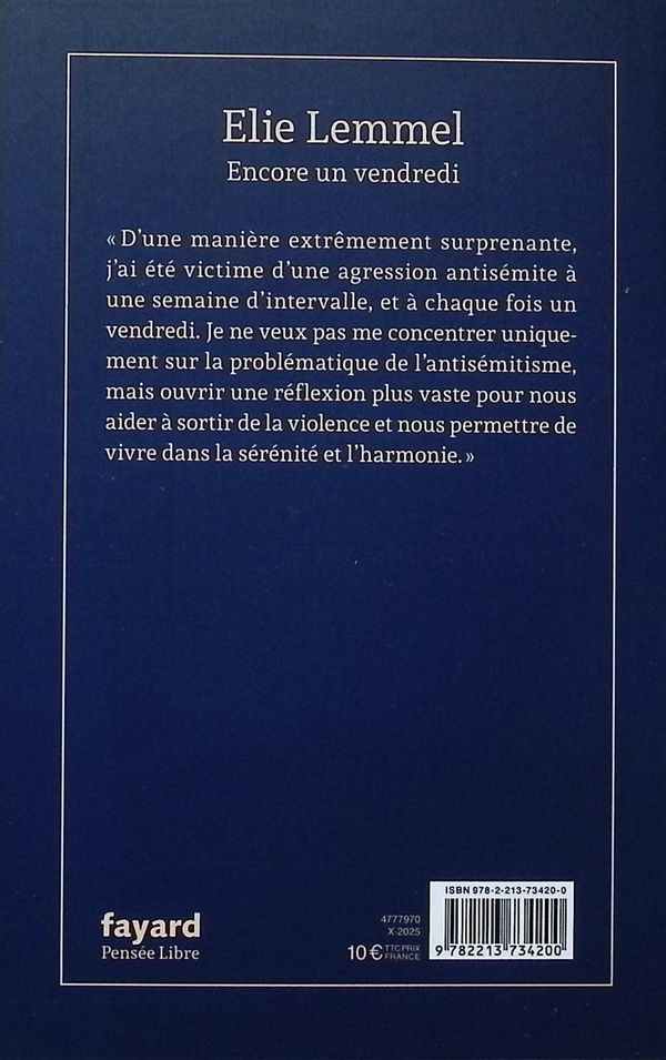 Quatrième de couverture de « Encore un vendredi »