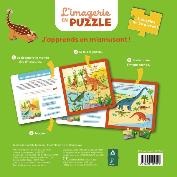 Quatrième de couverture de « Les dinosaures »