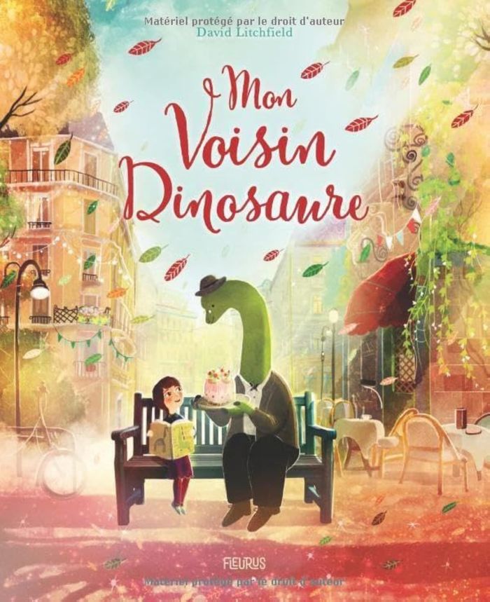 Couverture du livre « Mon voisin dinosaure » de David Litchfield, librairie Les Contes Infusés à Corte