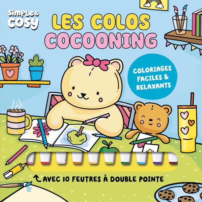 Couverture : COFFRET LES COLOS COCOONING (+ FEUTRES)