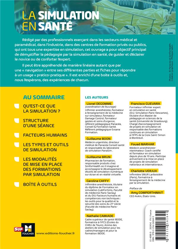 Quatrième de couverture de « LA SIMULATION EN SANTE »