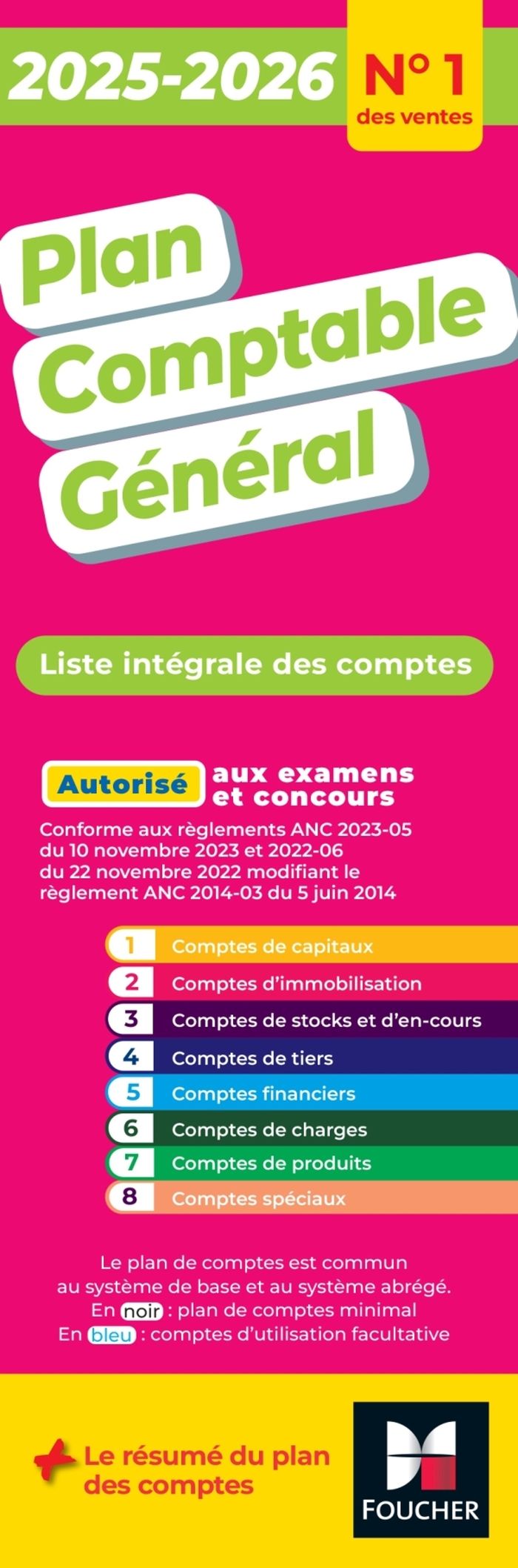 Couverture du livre « Plan comptable général : autorisé aux examens et concours... », librairie Les Contes Infusés à Corte