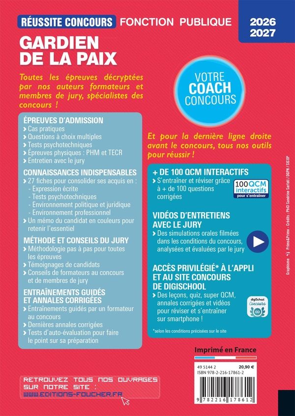 Quatrième de couverture de « Gardien de la paix »