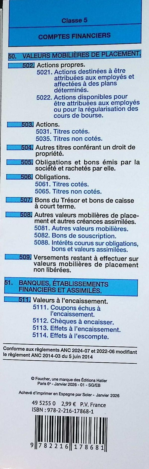 Quatrième de couverture de « Plan comptable général : autorisé aux examens et concours »