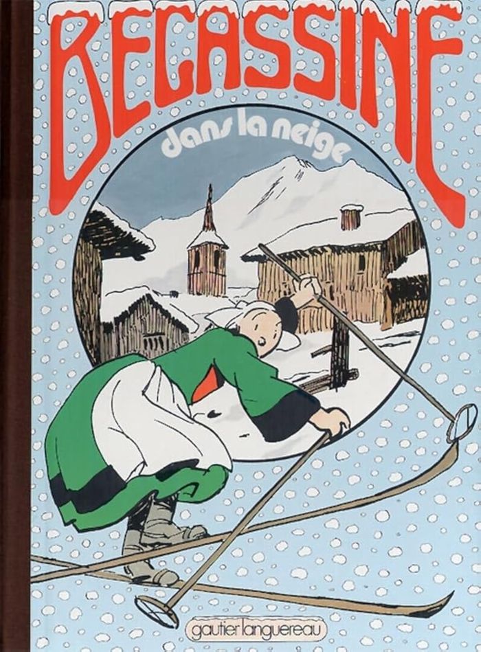 Couverture du livre « BECASSINE DANS LA NEIGE » de Caumery/pinchon, librairie Les Contes Infusés à Corte