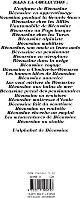 Quatrième de couverture de « BECASSINE A CLOCHER-LES-BECASSES »